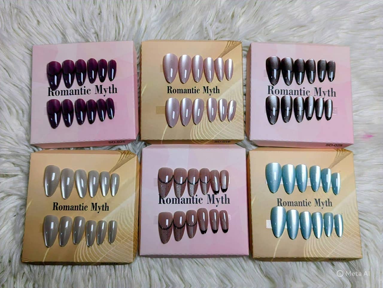 *Lengthy 3D Cat Nails 6 Sets - 1499🐱💅