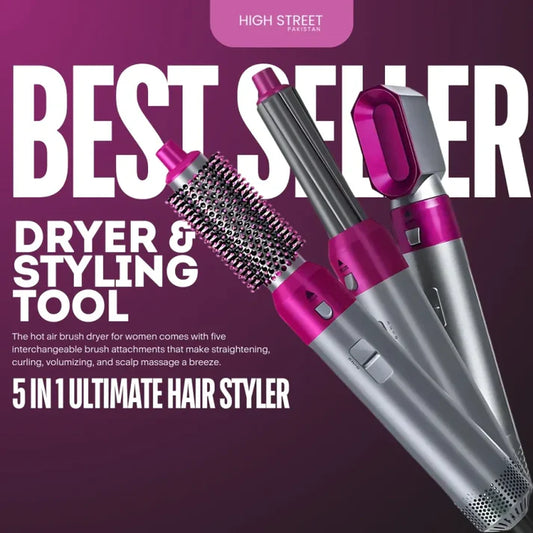 5-in-1 Hair Styler Kit – Ultimate Styling Tool for Versatile Looks