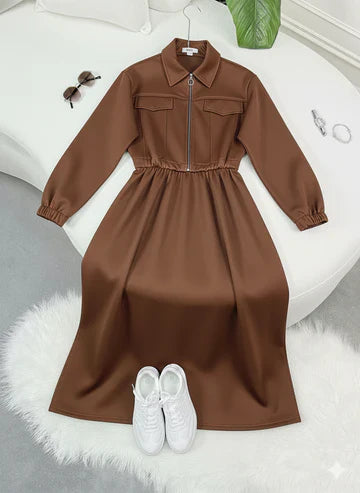 Four session Zipper jacket with frock 2pc