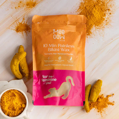 4-in-1 Turmeric Bikini Hair Removal Wax Powder Mask