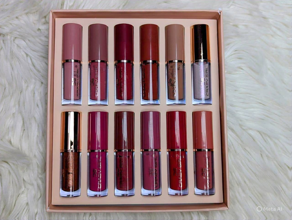 Crazy Girl 12‑piece lip gloss set