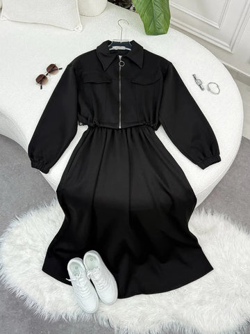 Four session Zipper jacket with frock 2pc