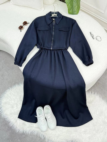 Four session Zipper jacket with frock 2pc
