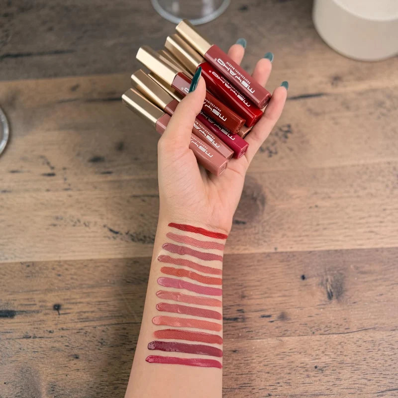 12 Pc Matte Lip Gloss Set – Waterproof & Long Lasting | Lush by Isra